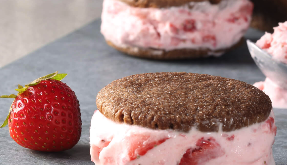 Strawberry Ice Cream Sandwich